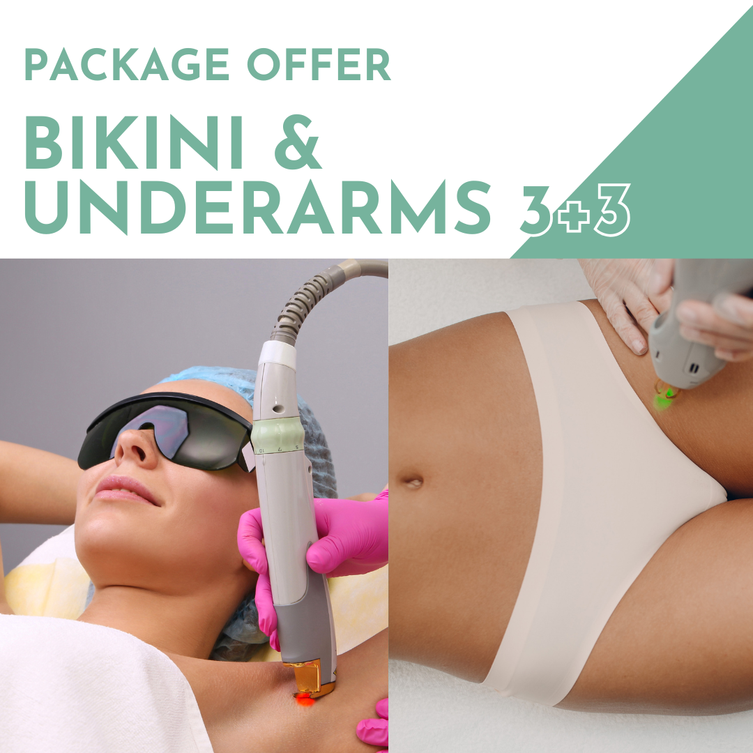 Special Offer Package: Full Bikini & Underarms 3+3